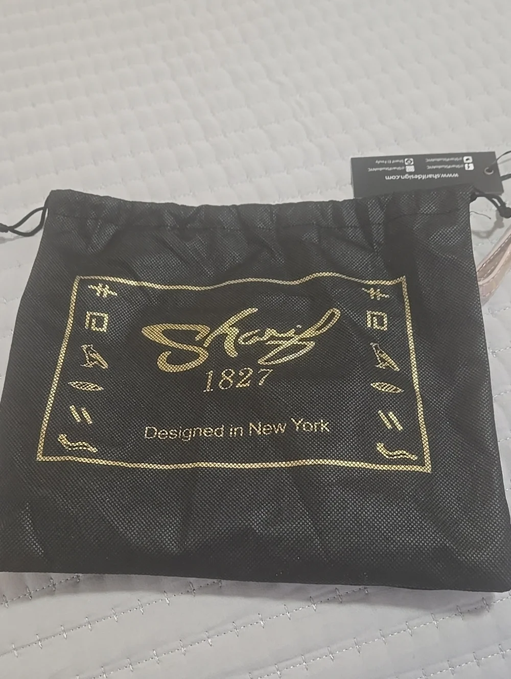Sharif Legacy Rose Holographic Leather Floral Wristlet NWT